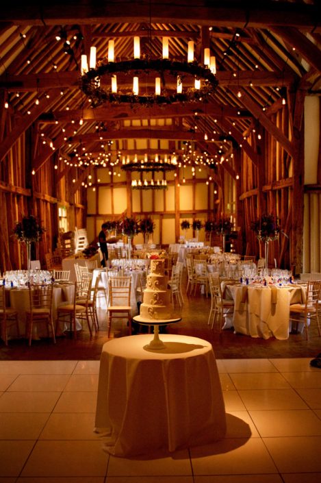 Micklefield Hall Great Barn wedding event lighting - festoon, fairylights, party lights