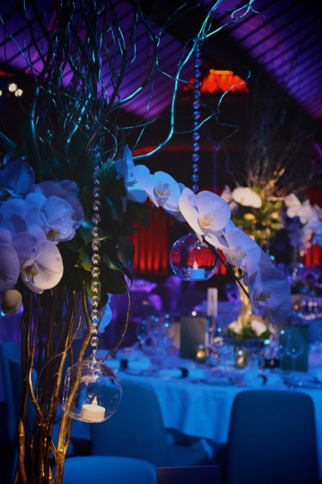 Quaglinos london wedding event party lighting design - uplighting and pinspotting