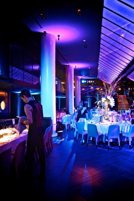 Quaglinos london wedding event party lighting design - uplighting and pinspotting