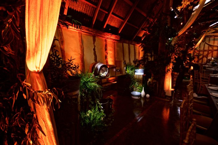 Alpheton Hall Barn wedding party lighting