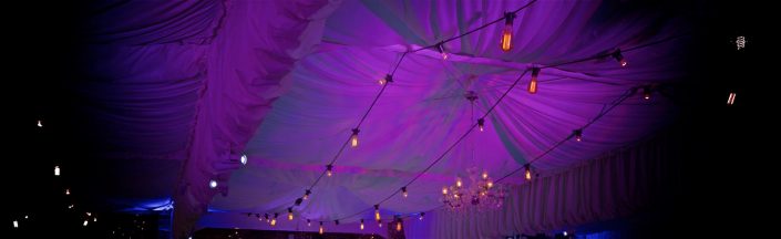 Northbrook house Indian Bride Wedding - Lighting design, backdrop, pinspotting, dance floor uplighting, festoon canopy, fairylights