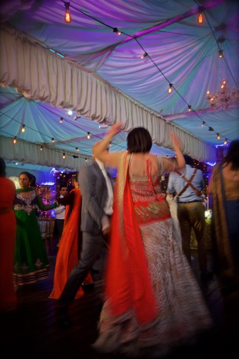 Northbrook house Indian Bride Wedding - Lighting design, backdrop, pinspotting, dance floor uplighting, festoon canopy, fairylights