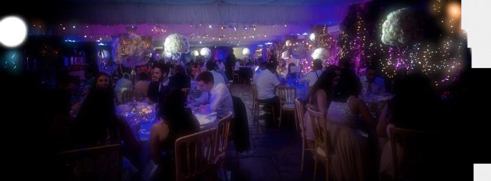 Northbrook house Indian Bride Wedding - Lighting design, backdrop, pinspotting, dance floor uplighting, festoon canopy, fairylights