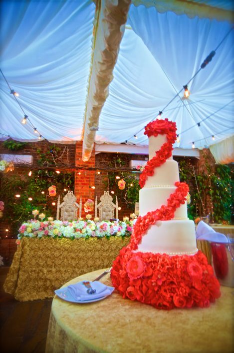 Northbrook house Indian Bride Wedding - Lighting design, backdrop, pinspotting, dance floor uplighting, festoon canopy, fairylights