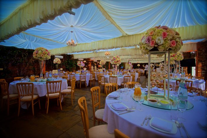 Northbrook house Indian Bride Wedding - Lighting design, backdrop, pinspotting, dance floor uplighting, festoon canopy, fairylights