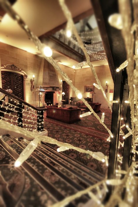 Northcote House Sunningdale Park wedding event lighting design - fairylight canopy, pinspotting, exterior-lighting, uplighting