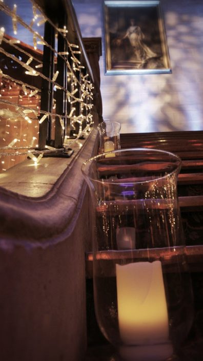 Northcote House Sunningdale Park wedding event lighting design - fairylight canopy, pinspotting, exterior-lighting, uplighting