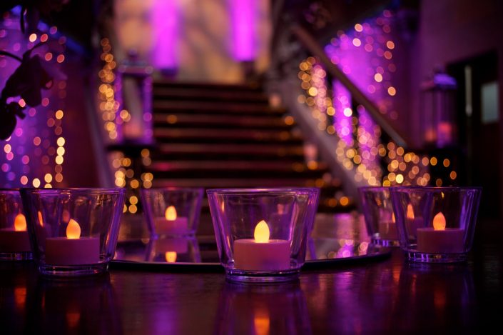 Northcote House Sunningdale Park wedding event lighting design - fairylight canopy, pinspotting, exterior-lighting, uplighting