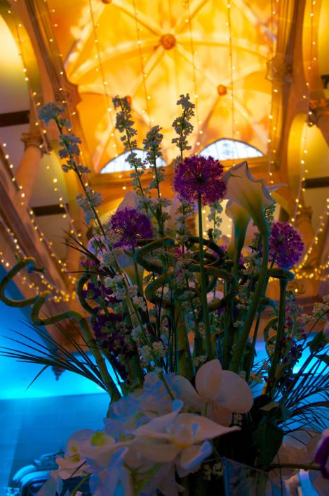Northcote House Sunningdale Park wedding event lighting design - fairylight canopy, pinspotting, exterior-lighting, uplighting