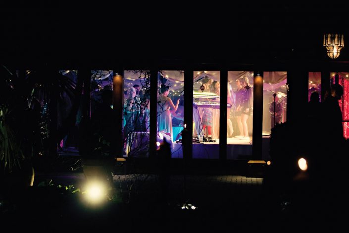 The Crazy Bear Stadhampton - wedding party event stage lighting - dancefloor show