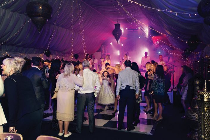 The Crazy Bear Stadhampton - wedding party event stage lighting - dancefloor show