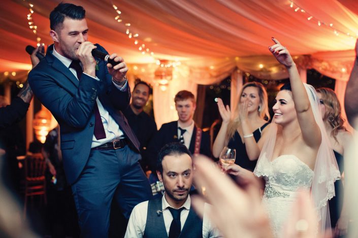 The Crazy Bear Stadhampton - wedding party event stage lighting - dancefloor show