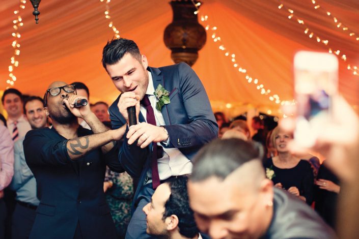 The Crazy Bear Stadhampton - wedding party event stage lighting - dancefloor show