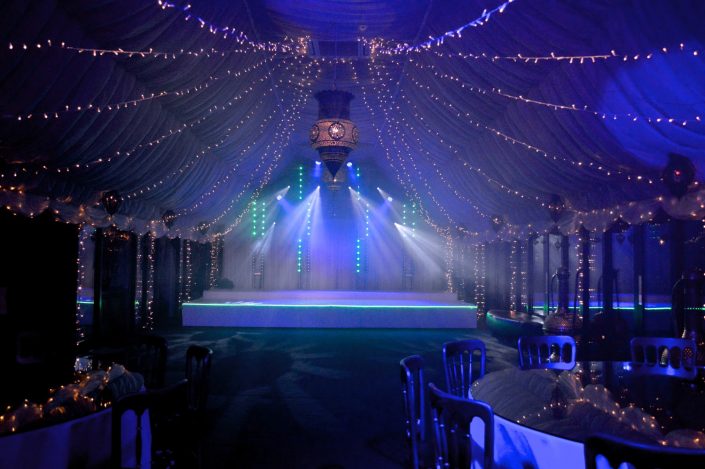 The Crazy Bear Stadhampton - wedding party event stage lighting - dancefloor show