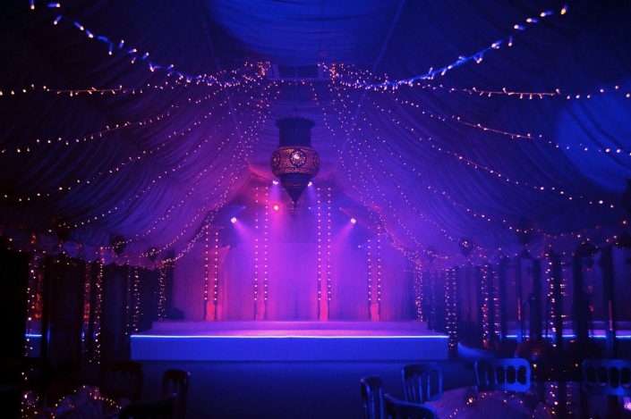 The Crazy Bear Stadhampton - wedding party event stage lighting - dancefloor show