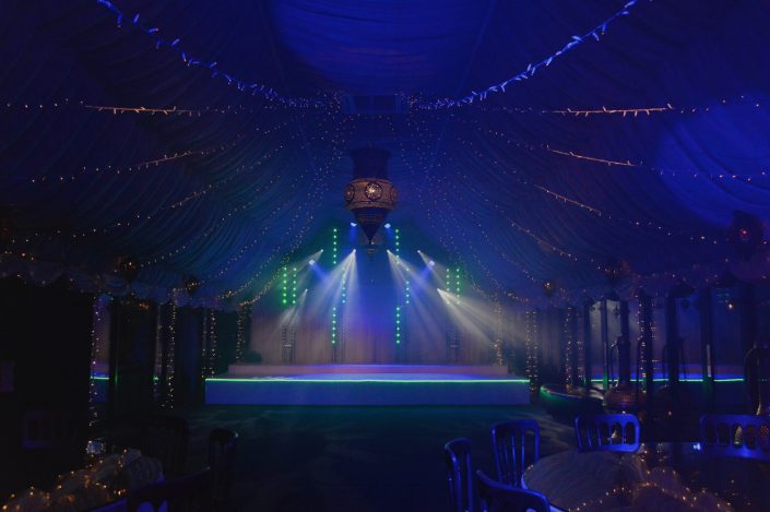 The Crazy Bear Stadhampton - wedding party event stage lighting - dancefloor show