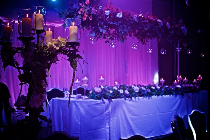 The Hilton Syon Park London - Indian Bride Wedding - Lighting design, backdrop, pinspotting, dance-floor uplighting