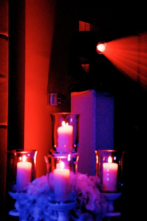 The Montcalm London - Nigerian Wedding Party Lighting Design - uplighting, dance-floor, candles