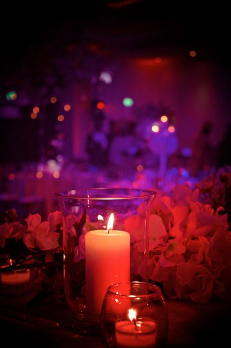 The Montcalm London - Nigerian Wedding Party Lighting Design - uplighting, dance-floor, candles