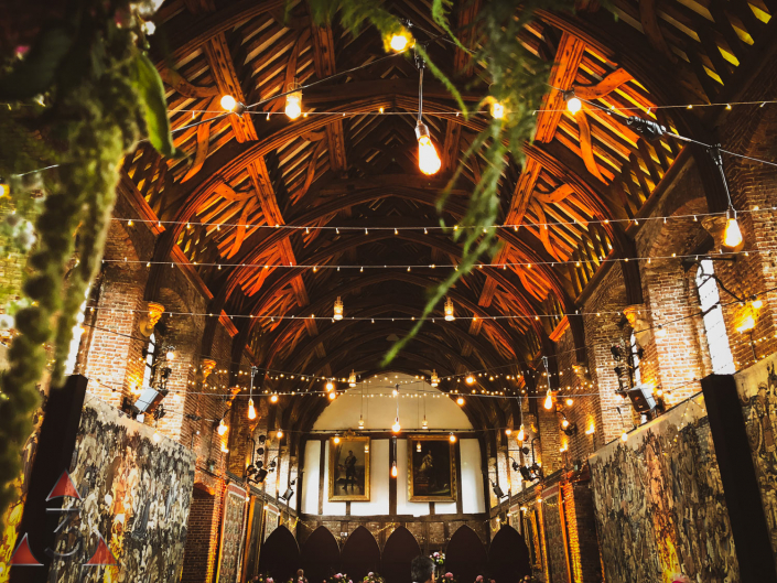 Hatfield house old palace wedding event corporate party lighting design