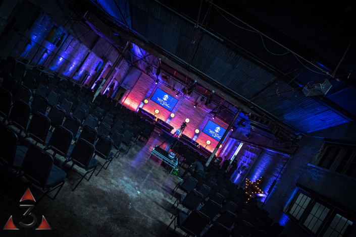MC Motors Castle Gibson event corporate party lighting design