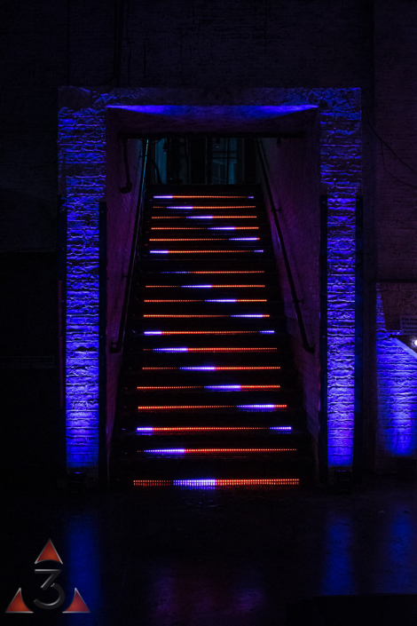 MC Motors Castle Gibson event corporate party lighting design