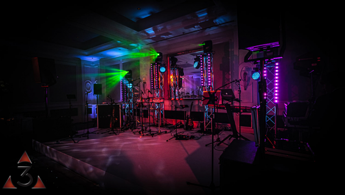 Four Seasons Hampshire wedding lighting ballroom party dinner design