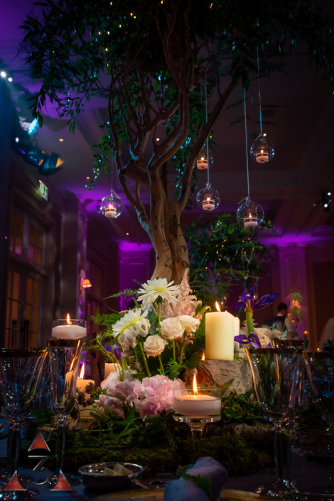 Four Seasons Hampshire wedding lighting ballroom party dinner design