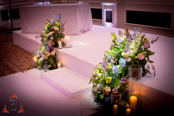 Four Seasons Hampshire wedding lighting ballroom party dinner design