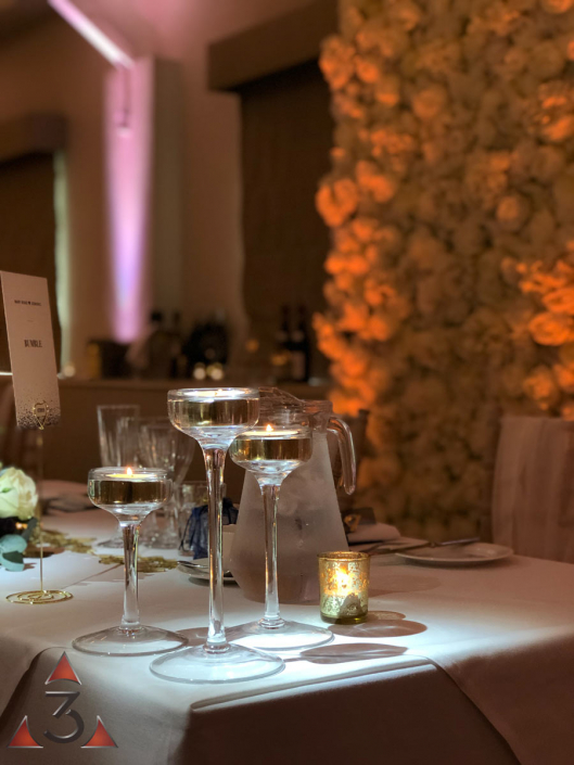 Stoke Place Hotel - wedding lighting ballroom party dinner design