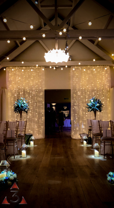 Stoke Place Hotel - wedding lighting ballroom party dinner design
