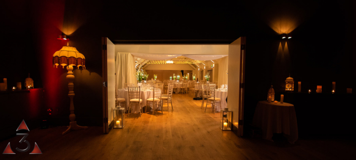 Stoke Place Hotel - wedding lighting ballroom party dinner design
