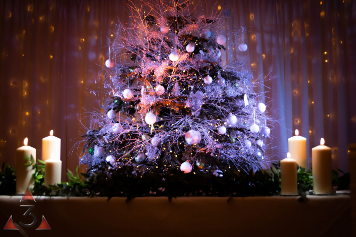 Stoke Place Hotel - wedding lighting ballroom party dinner design